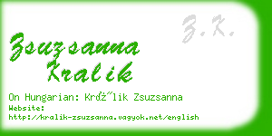 zsuzsanna kralik business card